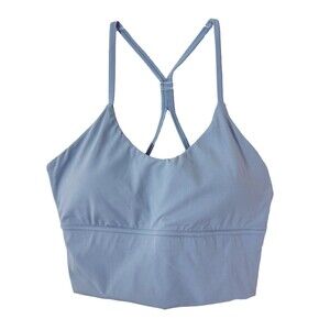 HALARA Padded Racerback Workout Longline Support Tank Bra Top L Lt Blue NWT B10